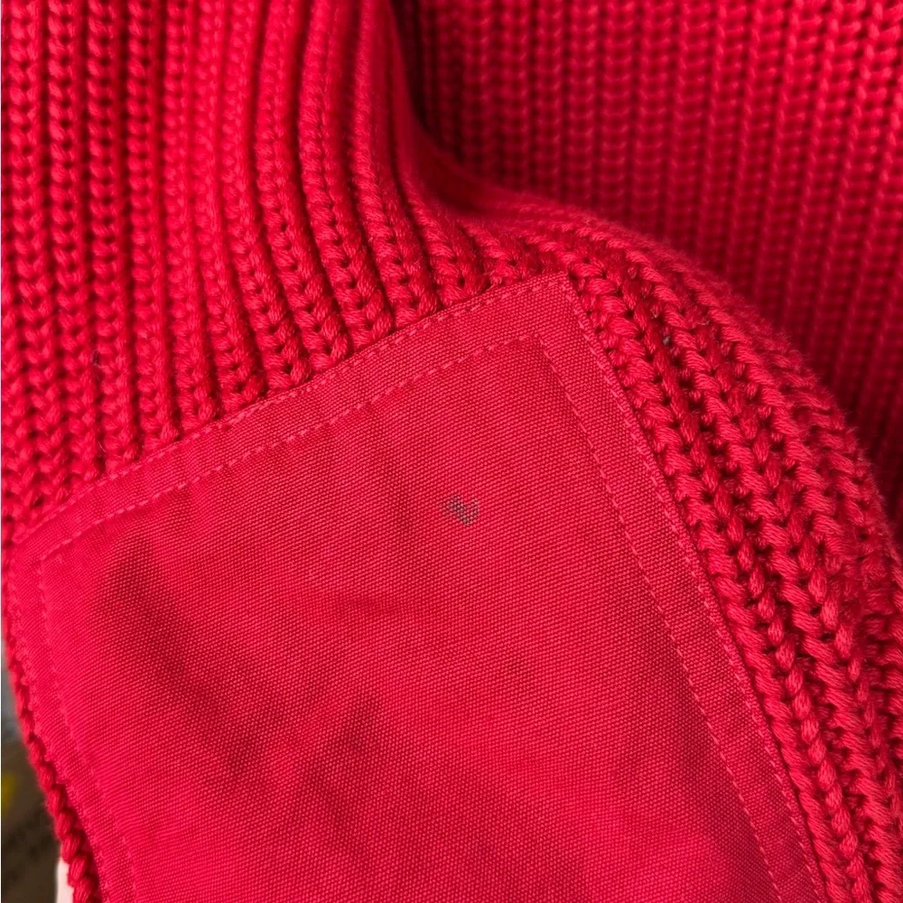 Polo Ralph Lauren Vibrant Red Cotton Cardigan Sweater sz Medium - Picture 6 of 7